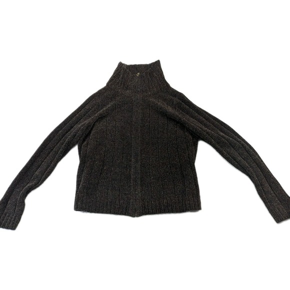 Evan Picone Sweaters - Evan Picone Acrylic Blend Sweater Women's Black Brown Red Long Sleeve Full Zip S